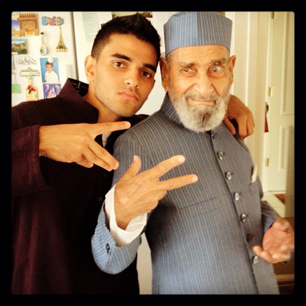 Holding it down with Gramps masha'Allah. Eid Mubarak everyone! #Eid #Swag #mmeid #family