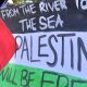 Meta - From the river to the sea pro-Palestine protest sign