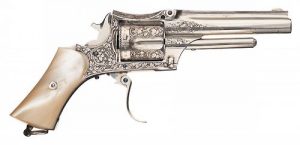 Pearl handled revolver.
