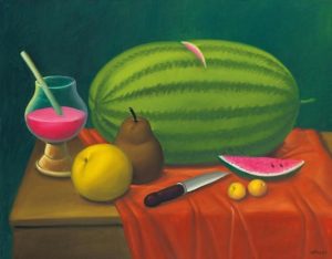 "Still Life With Fruits" by Fernando Botero