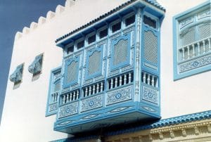 Islamic mashrabiya balcony