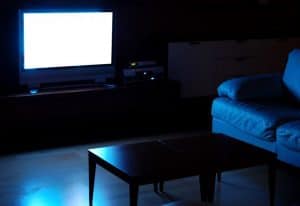Watching TV at night